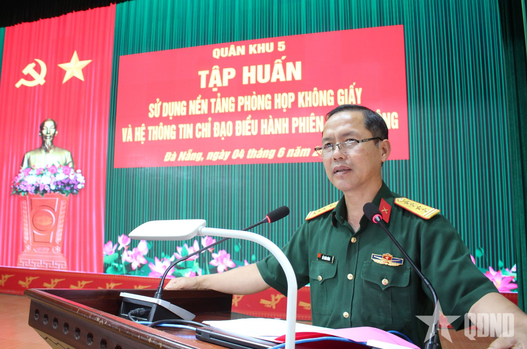 Quân khu 5 khai mạc tập huấn nền tảng Phòng họp không giấy và Hệ thống thông tin chỉ đạo điều hành phiên bản di động